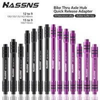 Hassns MTB Xe Đạp Đường Bộ Thru Trục Adapter 12 Đến 9mm 110 135 142 148mm 15 Đến 9 100mm Bánh Xe Đạp Hub QR Adapter Trục Chuyển Đổi