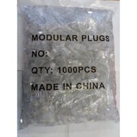 Hạt bấm dây mạng COB, AMP, Hạt xuyên thấu, xuyên thủng, đầu chụp mạng, Hạt mạng nhựa túi 1000 hạt chất lượng cao giá rẻ.