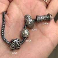 Hạt bead charm bạc đeo vòng tay phong cách độc vintage