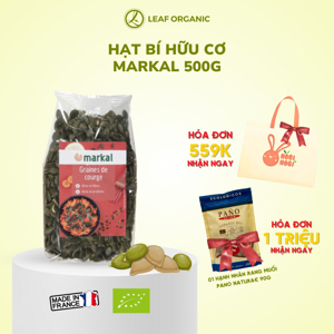 Hạt bí hữu cơ đã tách vỏ Markal gói 500g