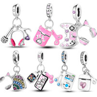 Hạt Charm Bạc 925 Hình Máy Chơi Game Cầm Tay / Vòng cổ / Vòng Đeo Tay DIY