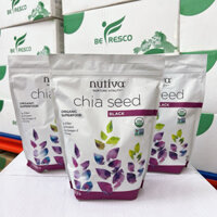 Hạt chia đen hữu cơ Nutiva Chia Seeds nhập khẩu Mỹ gói 907G. Ăn kiêng, ăn chay, thực dưỡng