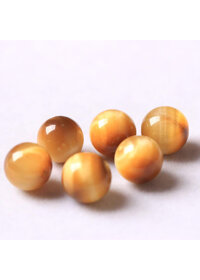 Hạt đá mắt hổ dùng làm sản phẩm handmade DIY 10mm - Tâm vàng