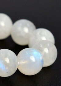 Hạt Đá Mặt Trăng Moonstone Tự Nhiên Ánh Cầu Vồng 8mm Loại A - 3 Hạt