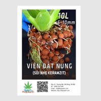 Hạt đất nung, Sỏi nhẹ, Đất sét nung (Bịch 10 lit - dm3), Sỏi nhẹ trồng lan, Giá thể trồng cây