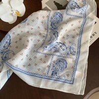 Hạt Điều Hoa Anh Đào In Mỏng Vuông Khăn Nữ 58x58 Cotton Thoáng Khí Khăn Trùm Đầu Khăn #TJ0320#