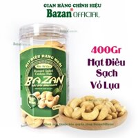 Hạt điều rang muối Bazan Bình Phước nguyên hạt dinh dưỡng A+ loại 1 hộp 400g nắp bật sạch vỏ lụa