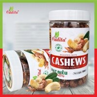 Hạt điều rang muối Cashews hàng chất lượng hũ nhựa 500gr