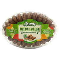 Hạt điều vỏ lụa Kasam Yến Nhung Natural Cashew Nuts hộp 165g B