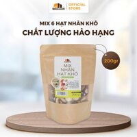Hạt Dinh Dưỡng Mix 6 loại (Hạt Hạnh Nhân, Nhân Óc Chó Đỏ-Vàng, Bí Xanh, Hạt Điều, Nhân Macca) Smile nuts - Túi 200g