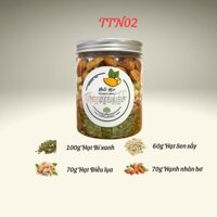 Hạt dinh dưỡng The NUTS mix 4: Hạt Bí, Hạt Điều, Hạt Sen, Hạt Hạnh nhân bơ loại A, nguyên hạt 300g - TTN02