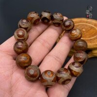Hạt Dzi tròn ba mắt Vòng tay Wenwan Vòng tay mã não trung thực Đá thô Họa tiết rồng nguyên chất Hạt Dzi chín mắt chính hãng Hạt Dzi tròn ba mắt Pha lê Hạt Wenwan Vòng tay mã não Vòng tay đá thô đến hoa văn rồng nguyên chất Chính hãng chín mắt Hạt Dzi Pha