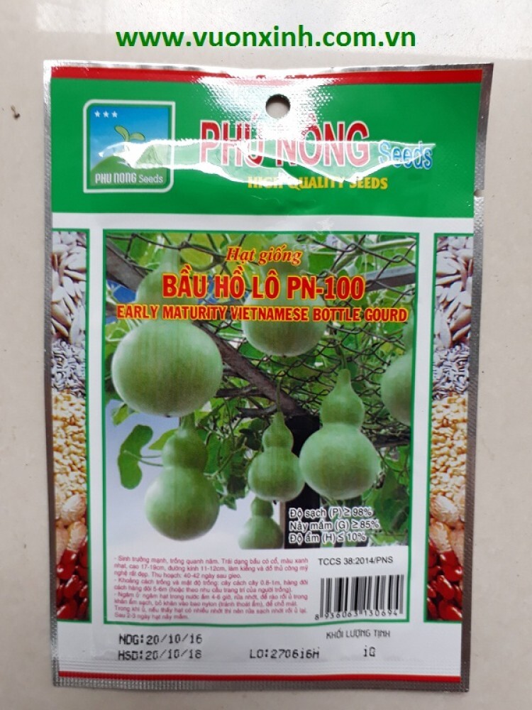 Hạt giống bầu hồ lô Phú Nông Seeds PN-100 - 1g