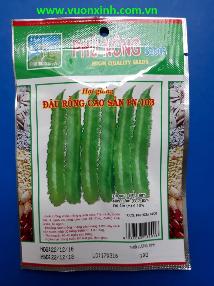 Hạt giống đậu rồng cao sản Phú Nông PN-103 10g