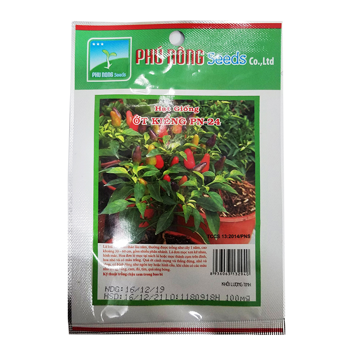 Hạt giống ớt kiểng Phú Nông Seeds PN-24 gói 0,2g