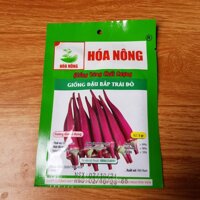 Hạt Giống rau đậu đũa, đậu rồng, cải cầu vồng, mùi ngò rí, củ cải trắng, bắp tím, hoa dạ yến thảoHóa nông - Nhà Vừng - Đậu bắp đỏ