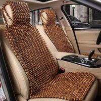 Hạt gỗ tựa lưng massage lót ghế ô tô chất liệu 100% gỗ Nhãn tự nhiên, có hai loại dạng cài mũ và cài vai