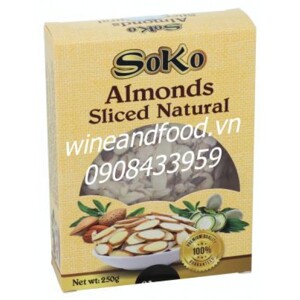 Hạt hạnh nhân lát tự nhiên Soko 250g