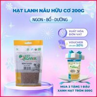 Hạt Lanh Nâu Hữu Cơ Just Organik Không Biến Đổi Gen Nhập Khẩu Ấn Độ Người Ăn Kiêng 200gr