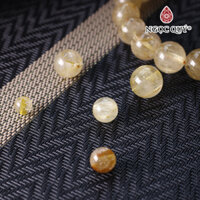 Hạt lẻ đá thạch anh tóc vàng mệnh thủy, kim - Ngọc Quý Gemstones - 14mm