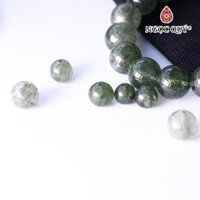 Hạt lẻ đá thạch anh tóc xanh mệnh hỏa, mộc - Ngọc Quý Gemstones - 12mm