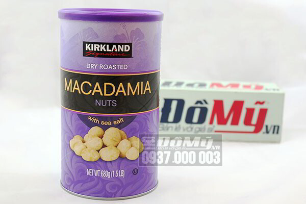 Hạt Mắc Ca tẩm muối Kirkland Signature Dry Roasted Macadamia Nuts - 680g