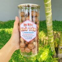 Hạt Macca Úc hạt nhỏ sấy nứt vỏ  ( lon pet 500gr )