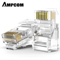 Hạt mạng AMPCOM RJ45 Connector Plug-Cat5e 15U (100c/túi) - AMC5E15100