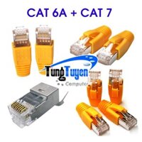 Hạt mạng Cat 6A + 7, Bộ gồm 2 phần như ảnh chính hãng chất lượng cao, đầu bấm hạt mạng cat6A cat7