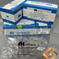 Hạt mạng Cat6  ANCOMTECK AC-US6-P100, chân sole đồng rãnh to