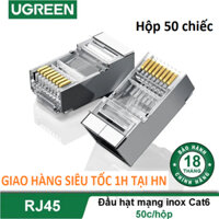 Hạt mạng Cat6 RJ45 50c/túi Ugreen 50247 cao cấp - Chính Hãng