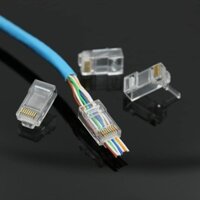 Hạt mạng xuyên thấu cat6 hộp 100c vỏ thiếc xịn, Hạt mạng cat6 VH hộp 100 hạt