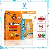 Hạt MININO 1,3kg 350g YUM cho mèo thức ăn mèo con, trưởng thành chính hãng Q Pet Shop