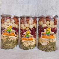 Hạt Mix Hỗn Hợp 500g Cao Cấp Bapofood (Hạnh nhân, macca nhân, óc chó đỏ, hạt điều, bí xanh)