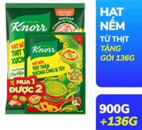 Hạt nêm Knorr thịt thăn, xương ống, tủy gói 900g tặng gói 136g