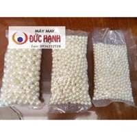 Hạt ngọc nhựa không lỗ có kèm đinh dùng cho máy đính cầm tay - hạt 6mm -tầm 400 vên