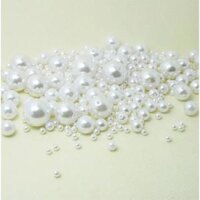 Hạt Ngọc Ốc Xỏ lỗ sẵn Màu trắng 10mm - 12mm Dùng Làm Nhẫn, Dây Chuyền, Bông tai - Danny Jewelry