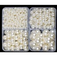 Hạt Ngọc Ốc Xỏ lỗ sẵn  Ngọc Trai Giả Màu trắng 4mm - 6mm Dùng Làm  Nhẫn, Dây Chuyền, Bông tai - Danny Jewelry