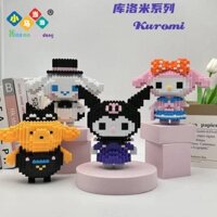 Hạt nhỏ Kuromi Melody Khối xây dựng Lego tương thích Đồ chơi mô hình lắp ráp hjg52