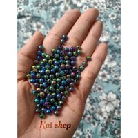 Hạt nhựa màu xanh ánh cừ có lỗ gói 1kg