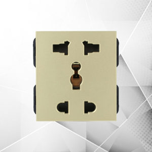 Hạt ổ cắm đôi 3 chấu EL-005