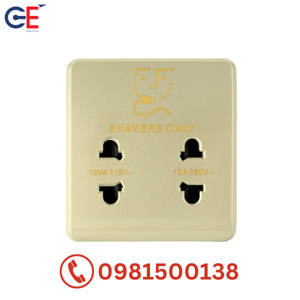 Hạt ổ cắm đôi cho máy cạo râu màu vàng EL-702