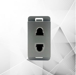 Hạt ổ cắm đơn 2 chấu 10A ED-002