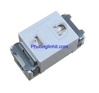 Hạt ổ cắm đơn 2 chấu có màn che chuẩn Full Color, WNV 1081-7W Panasonic