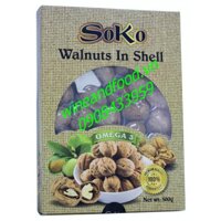 Hạt óc chó nguyên vỏ Soko 500g