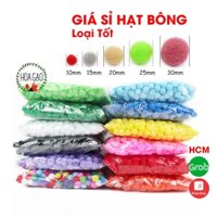 Hạt pom pom GIÁ SỈ cục bông tròn GP10S pompom cục bông trang trí đồ dùng mầm non trang trí sinh nhật phụ liệu may mặc