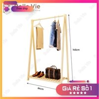 HẠT RẺ Giá treo quần áo, kệ treo quần áo gỗ thông tự nhiên 100%. Phong cách đơn giản, đẹp