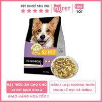 Hạt thức ăn cho chó S2 Pet T1 50% topping túi 2.5kg