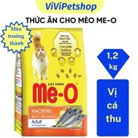 Hạt thức ăn cho mèo MeO cho mèo trưởng thành vị cá thu, cá ngừ, hải sản 1,2kg
