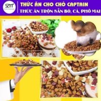 Hạt thức ăn cún cưng Captain (Túi 1.5Kg) trộn lẫn thịt bò, phô mai, cá hồi, rau củ